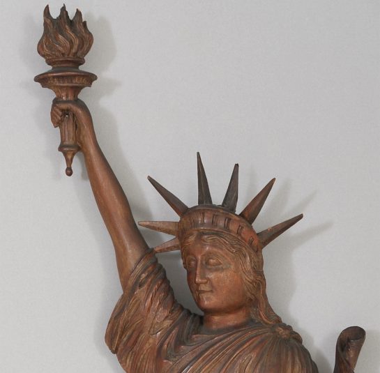 Carved Liberty Wall Plaque